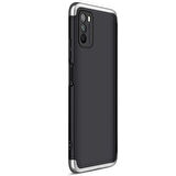 Microsonic Xiaomi Poco M3 Kılıf Double Dip 360 Protective Siyah Gri