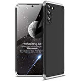 Microsonic Samsung Galaxy S21 Kılıf Double Dip 360 Protective Siyah Gri
