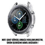 Microsonic Samsung Galaxy Watch 3 45mm Kılıf 360 Full Round Soft Silicone Şeffaf
