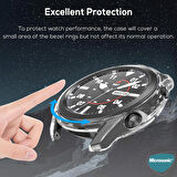 Microsonic Samsung Galaxy Watch 3 45mm Kılıf 360 Full Round Soft Silicone Şeffaf