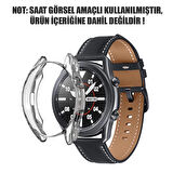 Microsonic Samsung Galaxy Watch 46mm Kılıf 360 Full Round Soft Silicone Şeffaf