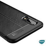 Microsonic Samsung Galaxy A02 Kılıf Deri Dokulu Silikon Lacivert