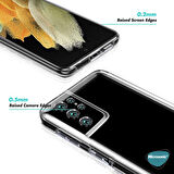 Microsonic Samsung Galaxy S21 Ultra Kılıf 6 Tarafı Tam Full Koruma 360 Clear Soft Şeffaf