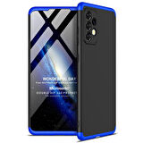 Microsonic Samsung Galaxy A52 Kılıf Double Dip 360 Protective Siyah Mavi