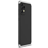 Microsonic Samsung Galaxy A72 Kılıf Double Dip 360 Protective Siyah Gri