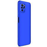 Microsonic Xiaomi Redmi Note 10 Kılıf Double Dip 360 Protective Mavi