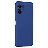 Microsonic Matte Silicone Xiaomi Poco F3 Kılıf Lacivert