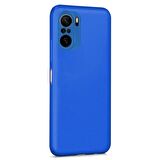 Microsonic Matte Silicone Xiaomi Poco F3 Kılıf Mavi