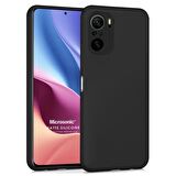 Microsonic Matte Silicone Xiaomi Redmi K40 Kılıf Siyah