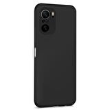 Microsonic Matte Silicone Xiaomi Redmi K40 Kılıf Siyah