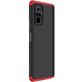 Microsonic Xiaomi Redmi Note 10 Pro Kılıf Double Dip 360 Protective Siyah Kırmızı