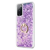 Microsonic Samsung Galaxy S20 FE Kılıf Glitter Liquid Holder Mor