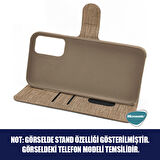 Microsonic General Mobile GM 21 Plus Kılıf Fabric Book Wallet Gold