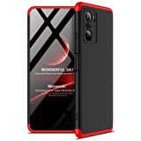 Microsonic Xiaomi Mi 11i Kılıf Double Dip 360 Protective Siyah Kırmızı