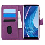 Microsonic Reeder P13 Blue Max Pro Kılıf Fabric Book Wallet Mor