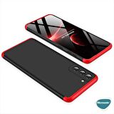 Microsonic Samsung Galaxy S21 FE Kılıf Double Dip 360 Protective Siyah Mavi