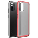 Microsonic Xiaomi Redmi Note 10 Kılıf Frosted Frame Kırmızı