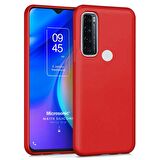 Microsonic Matte Silicone TCL 20 SE Kılıf Kırmızı