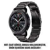 Microsonic Samsung Galaxy Watch 4 Classic 46mm Metal Stainless Steel Kordon Siyah