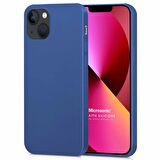 Microsonic Matte Silicone Apple iPhone 13 Kılıf Lacivert