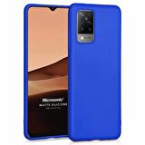 Microsonic Matte Silicone Vivo V21 Kılıf Mavi