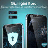 Microsonic Apple Uyumlu iPhone 12 Pro Secret CamSlider Glass Cam Ekran Koruyucu Siyah
