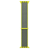 Microsonic Apple Watch Series 7 45mm Hasırlı Kordon Woven Sport Loop Koyu Yeşil