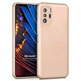 Microsonic Matte Silicone Xiaomi Poco X3 GT Kılıf Gold