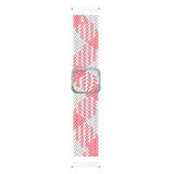 Microsonic Samsung Galaxy Watch 3 45mm Kordon Braided Loop Band Pembe Beyaz