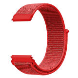 Microsonic Amazfit GTS 2 42mm Hasırlı Kordon Woven Sport Loop Kırmızı