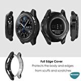 Microsonic Samsung Galaxy Watch 4 Classic 42mm Kılıf 360 Full Round Soft Silicone Rose Gold