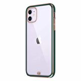 Microsonic Apple iPhone 11 Kılıf Laser Plated Soft Koyu Yeşil