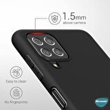 Microsonic Matte Silicone Samsung Galaxy A22 4G Kılıf Siyah