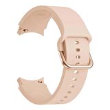 Microsonic Samsung Galaxy Watch 4 44mm Kordon Solid Silicone Band Pembe