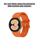 Microsonic Samsung Galaxy Watch 4 Classic 46mm Kordon Solid Silicone Band Turuncu