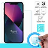 Microsonic Apple Uyumlu iPhone 13 Ön + Arka Nano Glass Cam Ekran Koruyucu