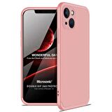 Microsonic Apple iPhone 13 Kılıf Double Dip 360 Protective Rose Gold