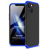 Microsonic Apple iPhone 13 Kılıf Double Dip 360 Protective Siyah Mavi