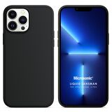 Microsonic Apple iPhone 13 Pro Kılıf Liquid Lansman Silikon Siyah