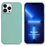 Microsonic Apple iPhone 13 Pro Kılıf Liquid Lansman Silikon Su Yeşili