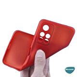 Microsonic Matte Silicone Xiaomi Poco M4 Pro Kılıf Kırmızı