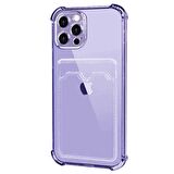 Microsonic Apple iPhone 12 Pro Max Card Slot Shock Kılıf Lila