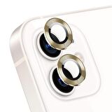 Microsonic Apple Uyumlu iPhone 12 Tekli Kamera Lens Koruma Camı Gold