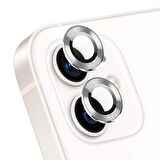 Microsonic Apple Uyumlu iPhone 12 Tekli Kamera Lens Koruma Camı Gümüş