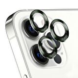 Microsonic Apple Uyumlu iPhone 13 Pro Max Tekli Kamera Lens Koruma Camı Koyu Yeşil