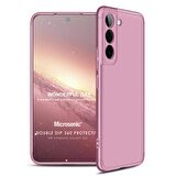 Microsonic Samsung Galaxy S22 Kılıf Double Dip 360 Protective Rose Gold