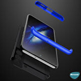 Microsonic Samsung Galaxy S22 Kılıf Double Dip 360 Protective Siyah Gri