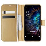 Microsonic Reeder P13 Blue 2022 Kılıf Delux Leather Wallet Gold