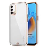 Microsonic Oppo A74 4G Kılıf Laser Plated Soft Beyaz