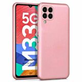 Microsonic Matte Silicone Samsung Galaxy M33 Kılıf Rose Gold